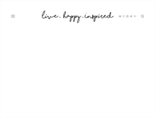 Tablet Screenshot of livehappyinspired.com